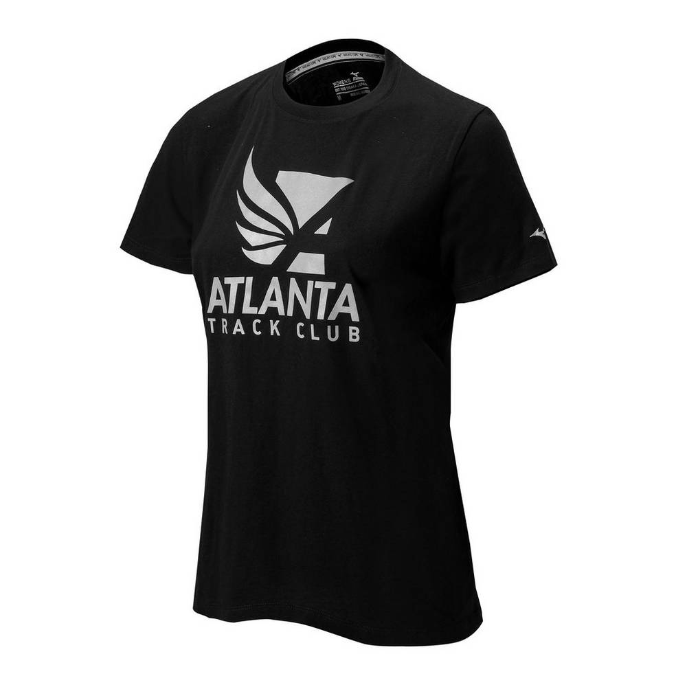 Camiseta Mizuno Running Atlanta Track Club 50/50 - Mulher - Pretas - NOLQU2419